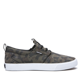 Mens Supra Low Top Shoes FLOW Camo/White | AU-75143